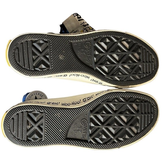 SIMPSONS CONVERSE HOMER " DOH" "WOO HOO HI TOPS MENS SIZE 4 WOMENS 6 - Picture 4 of 5